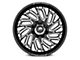 XF Offroad XF-207 Gloss Black Milled 5-Lug Wheel; 20x9; 0mm Offset (02-08 RAM 1500, Excluding Mega Cab)