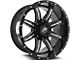 XF Offroad XF-215 Gloss Black Milled 5-Lug Wheel; 24x12; -44mm Offset (02-08 RAM 1500, Excluding Mega Cab)