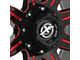 XF Offroad XF-215 Gloss Black Red Milled 5-Lug Wheel; 20x10; -24mm Offset (02-08 RAM 1500, Excluding Mega Cab)