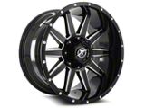 XF Offroad XF-219 Gloss Black and Milled 5-Lug Wheel; 18x9; 0mm Offset (09-18 RAM 1500)