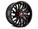 XF Offroad XF-221 Gloss Black Red Milled 5-Lug Wheel; 20x10; -12mm Offset (02-08 RAM 1500, Excluding Mega Cab)