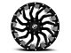 XF Offroad XF-224 Gloss Black Milled 6-Lug Wheel; 20x10; -12mm Offset (19-24 RAM 1500)