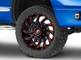 XF Offroad XF-224 Gloss Black Red Milled 5-Lug Wheel; 22x12; -44mm Offset (02-08 RAM 1500, Excluding Mega Cab)