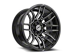 XF Offroad XF-232 Gloss Black and Milled 5-Lug Wheel; 26x12; -44mm Offset (94-01 RAM 1500)