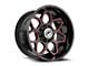 XF Offroad XF-233 Gloss Black and Red Milled 8-Lug Wheel; 20x10; -24mm Offset (06-08 RAM 1500 Mega Cab)