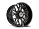 XF Offroad XF-235 Gloss Black and Bronze Milled 8-Lug Wheel; 20x10; -12mm Offset (06-08 RAM 1500 Mega Cab)