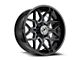 XF Offroad XF-238 Gloss Black and Machined Titanium Double Dark Tint 8-Lug Wheel; 20x10; -12mm Offset (06-08 RAM 1500 Mega Cab)