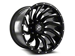 XF Offroad XF-224 Gloss Black and Milled 8-Lug Wheel; 20x10; -12mm Offset (19-24 RAM 2500)