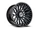 XF Offroad XF-237 Gloss Black and Machined Titanium Double Dark Tint 8-Lug Wheel; 20x10; -24mm Offset (10-18 RAM 2500)