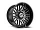 XF Offroad XF-240 Gloss Black and Brushed Double Dark Tint 8-Lug Wheel; 24x14; -76mm Offset (94-02 RAM 2500)