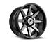 XF Offroad XF-236 Gloss Black and Brushed Double Dark Tint 8-Lug Wheel; 20x9; 0mm Offset (10-18 RAM 3500 SRW)