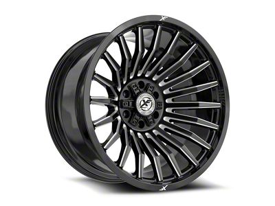 XF Offroad XF-231 Gloss Black and Milled 6-Lug Wheel; 20x12; -44mm Offset (19-23 Ranger)