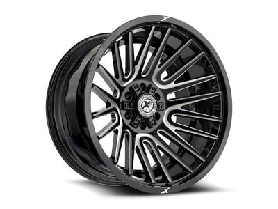 XF Offroad XF-234 Gloss Black and Milled 6-Lug Wheel; 20x10; -12mm Offset (19-23 Ranger)