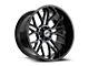 XF Offroad XF-235 Gloss Black and Machined Titanium Double Dark Tint 6-Lug Wheel; 20x9; 0mm Offset (24-25 Ranger)