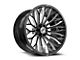 XF Offroad XF-237 Gloss Black and Milled 6-Lug Wheel; 20x12; -44mm Offset (19-23 Ranger)