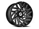 XF Offroad XF-229 Gloss Black and Milled 8-Lug Wheel; 20x10; -12mm Offset (11-14 Sierra 3500 HD SRW)