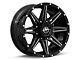 XF Offroad XF-220 Gloss Black Milled 6-Lug Wheel; 17x9; 12mm Offset (14-18 Silverado 1500)