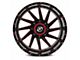 XF Offroad XF-216 Gloss Black Red Milled 6-Lug Wheel; 20x10; -12mm Offset (21-24 Yukon)