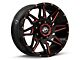 XF Offroad XF-218 Gloss Black Red Milled 6-Lug Wheel; 20x10; -24mm Offset (21-24 Yukon)