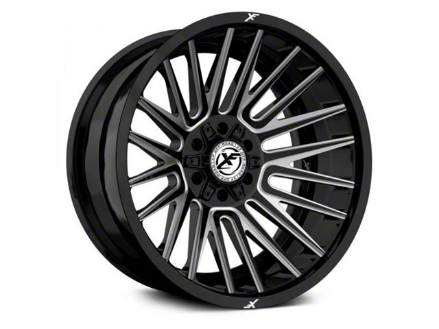 XF Offroad XF-234 Gloss Black Milled 6-Lug Wheel; 20x10; -12mm Offset (21-24 Yukon)