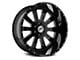 XFX Flow XFX-302 Gloss Black Milled 5-Lug Wheel; 18x10; 0mm Offset (02-08 RAM 1500, Excluding Mega Cab)