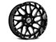 XFX Flow XFX-301 Gloss Black Milled 8-Lug Wheel; 24x14; -76mm Offset (11-14 Sierra 2500 HD)