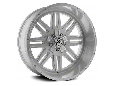 XFX Flow XFX-303 Brushed Milled 8-Lug Wheel; 24x12; -44mm Offset (11-14 Silverado 3500 HD SRW)