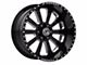XFX Flow XFX-302 Gloss Black Milled 5-Lug Wheel; 20x12; -44mm Offset (09-18 RAM 1500)