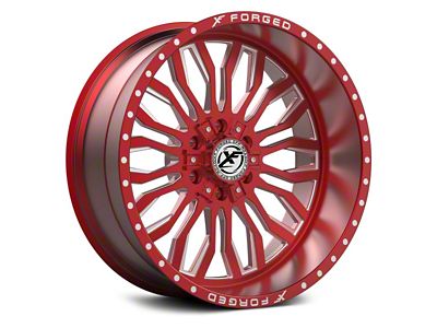 XFX Flow XFX-305 Red Milled 8-Lug Wheel; 24x12; -44mm Offset (11-16 F-250 Super Duty)