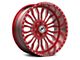 XFX Flow XFX-305 Red Milled 8-Lug Wheel; 24x12; -44mm Offset (11-16 F-250 Super Duty)