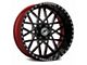 XFX Flow XFX-307 Gloss Black Milled with Red Inner 8-Lug Wheel; 24x14; -76mm Offset (11-16 F-250 Super Duty)