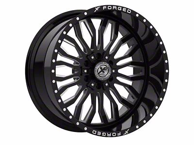 XFX Flow XFX-305 Gloss Black Milled 8-Lug Wheel; 20x12; -44mm Offset (11-16 F-350 Super Duty SRW)