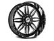 XFX Flow XFX-303 Gloss Black Milled 8-Lug Wheel; 24x14; -76mm Offset (15-19 Sierra 3500 HD SRW)