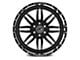 XFX Flow XFX-303 Gloss Black Milled 8-Lug Wheel; 24x12; -44mm Offset (15-19 Silverado 2500 HD)