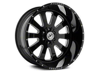 XFX Flow XFX-302 Gloss Black Milled 5-Lug Wheel; 18x10; 0mm Offset (94-01 RAM 1500)