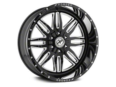 XFX Flow XFX-303 Gloss Black Milled 5-Lug Wheel; 18x10; 0mm Offset (94-01 RAM 1500)