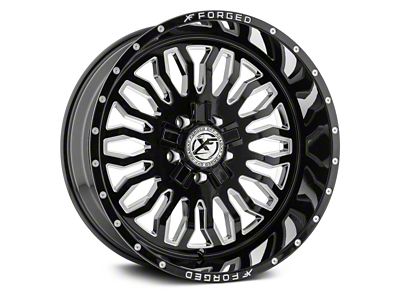 XFX Flow XFX-305 Gloss Black Milled 5-Lug Wheel; 20x12; -44mm Offset (94-01 RAM 1500)