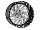 XFX Flow XFX-304 Brushed and Milled with Black Lip 5-Lug Wheel; 24x12; -44mm Offset (05-11 Dakota)