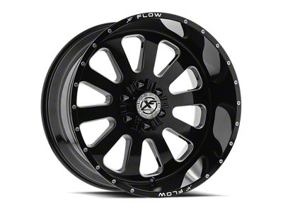 XFX Flow XFX-302 Gloss Black and Milled 6-Lug Wheel; 17x10; 12mm Offset (09-14 F-150)