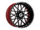 XFX Flow XFX-307 Gloss Black and Milled with Red Inner 6-Lug Wheel; 24x12; -44mm Offset (21-24 F-150)