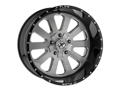 XFX Flow XFX-302 Brushed and Milled with Black Lip 5-Lug Wheel; 26x14; -76mm Offset (02-08 RAM 1500, Excluding Mega Cab)