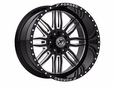 XFX Flow XFX-303 Gloss Black Milled 5-Lug Wheel; 20x12; -44mm Offset (02-08 RAM 1500, Excluding Mega Cab)