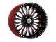 XFX Flow XFX-305 Gloss Black and Milled with Red Inner 5-Lug Wheel; 24x12; -44mm Offset (09-18 RAM 1500)