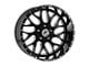 XFX Flow XFX-301 Gloss Black and Milled 6-Lug Wheel; 20x10; -24mm Offset (07-13 Sierra 1500)