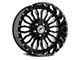 XFX Flow XFX-305 Gloss Black Milled 8-Lug Wheel; 24x14; -76mm Offset (20-24 Sierra 2500 HD)