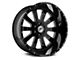 XFX Flow XFX-302 Gloss Black Milled 8-Lug Wheel; 24x14; -76mm Offset (20-24 Sierra 3500 HD SRW)