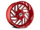 XFX Flow XFX-304 Red Milled 8-Lug Wheel; 20x12; -44mm Offset (07-10 Sierra 3500 HD SRW)