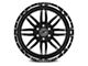 XFX Flow XFX-303 Gloss Black Milled 8-Lug Wheel; 24x12; -44mm Offset (20-25 Silverado 2500 HD)