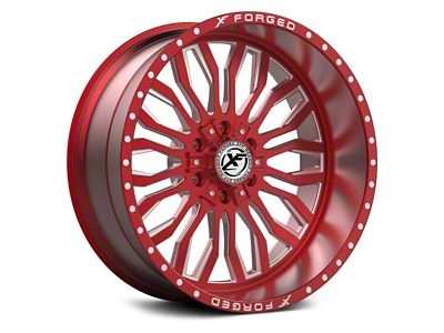 XFX Flow XFX-305 Red Milled 8-Lug Wheel; 24x12; -44mm Offset (20-24 Silverado 2500 HD)