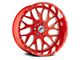 XFX Flow XFX-301 Red Milled 8-Lug Wheel; 20x12; -44mm Offset (07-10 Silverado 3500 HD SRW)